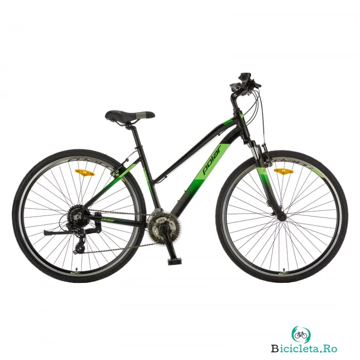 Bicicleta Trekking Polar Forester Comp Lady - 28 inch, L, Negru-Verde la 1,450.00 lei ron