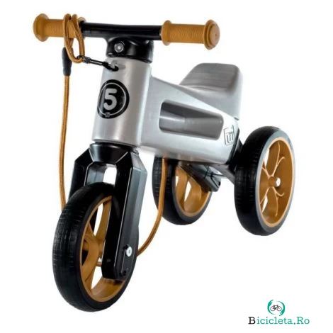 Bicicleta fara pedale Funny Wheels Rider SuperSport 2 in 1 Matte Grey