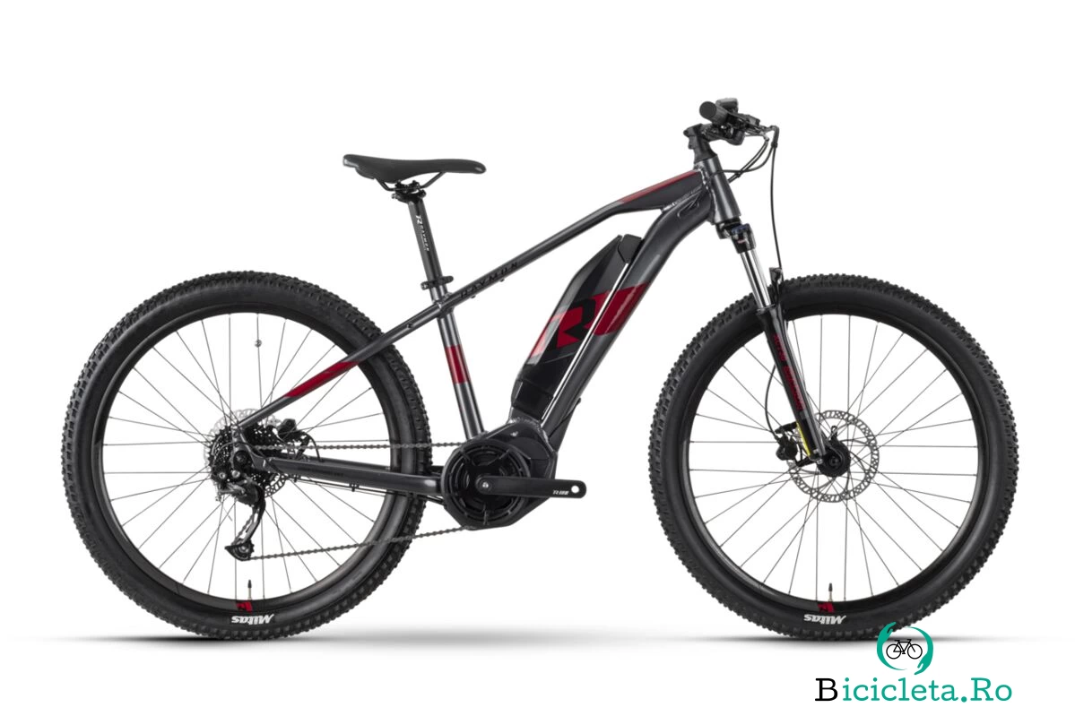 Bicicleta Electrica Raymon HardRay E 3.0 - 27.5 Inch, L, Gri-Rosu la 5,490.00 lei ron