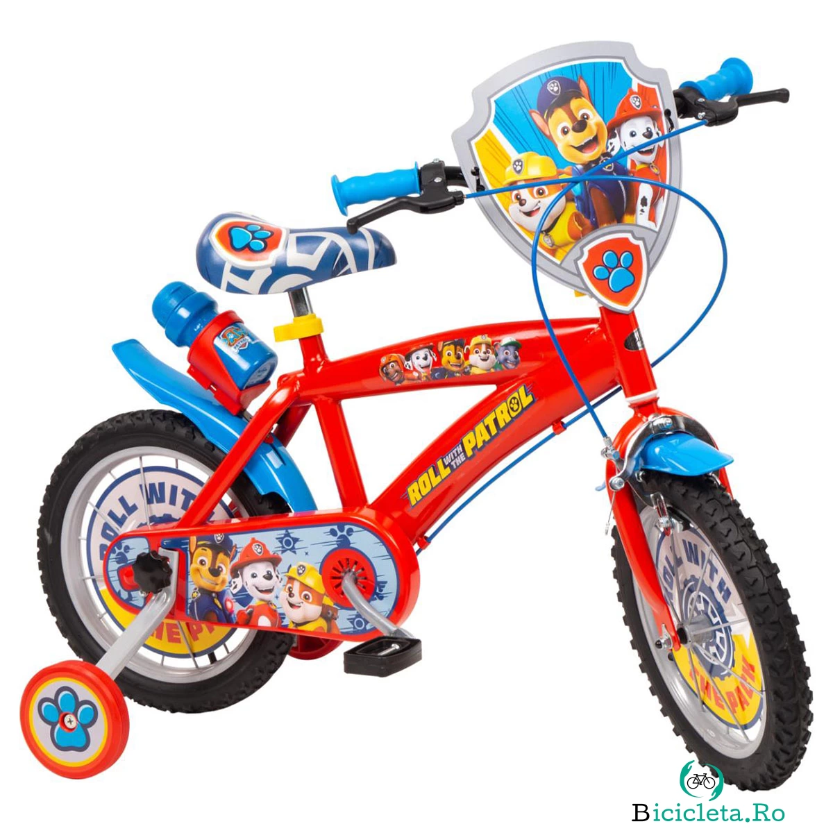 Bicicleta copii, Toimsa, Paw Patrol, 14 inch, Rosu