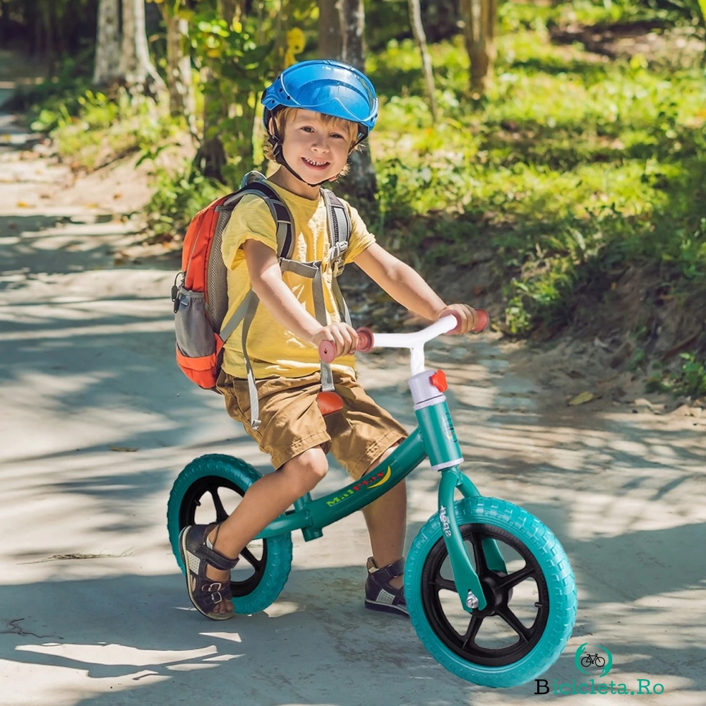 Bicicleta fara pedale 12 inch PushSport Albastru