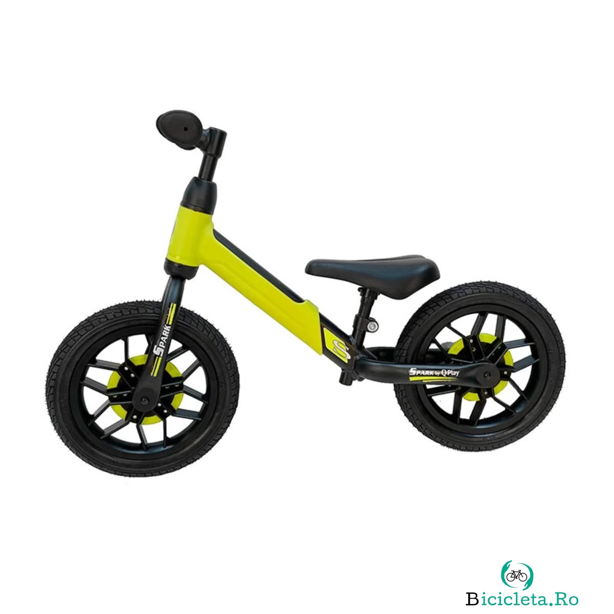 Bicicleta fara pedale, Qplay Spark, Verde, 12 inch la 349.99 lei ron