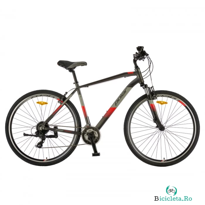 Bicicleta Trekking Polar Forester Comp - 28 inch, L-XL, Gri-Rosu la 1,450.00 lei ron