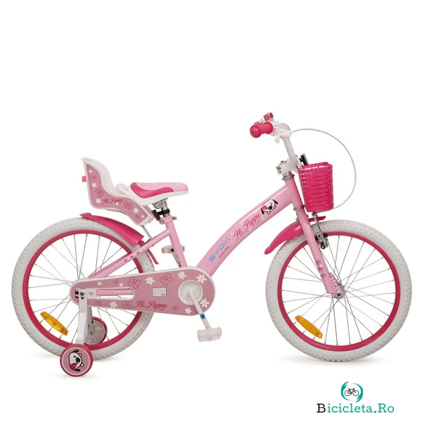 Bicicleta pentru fetite cu roti ajutatoare Byox Puppy 20 inch la 1,172.00 lei ron