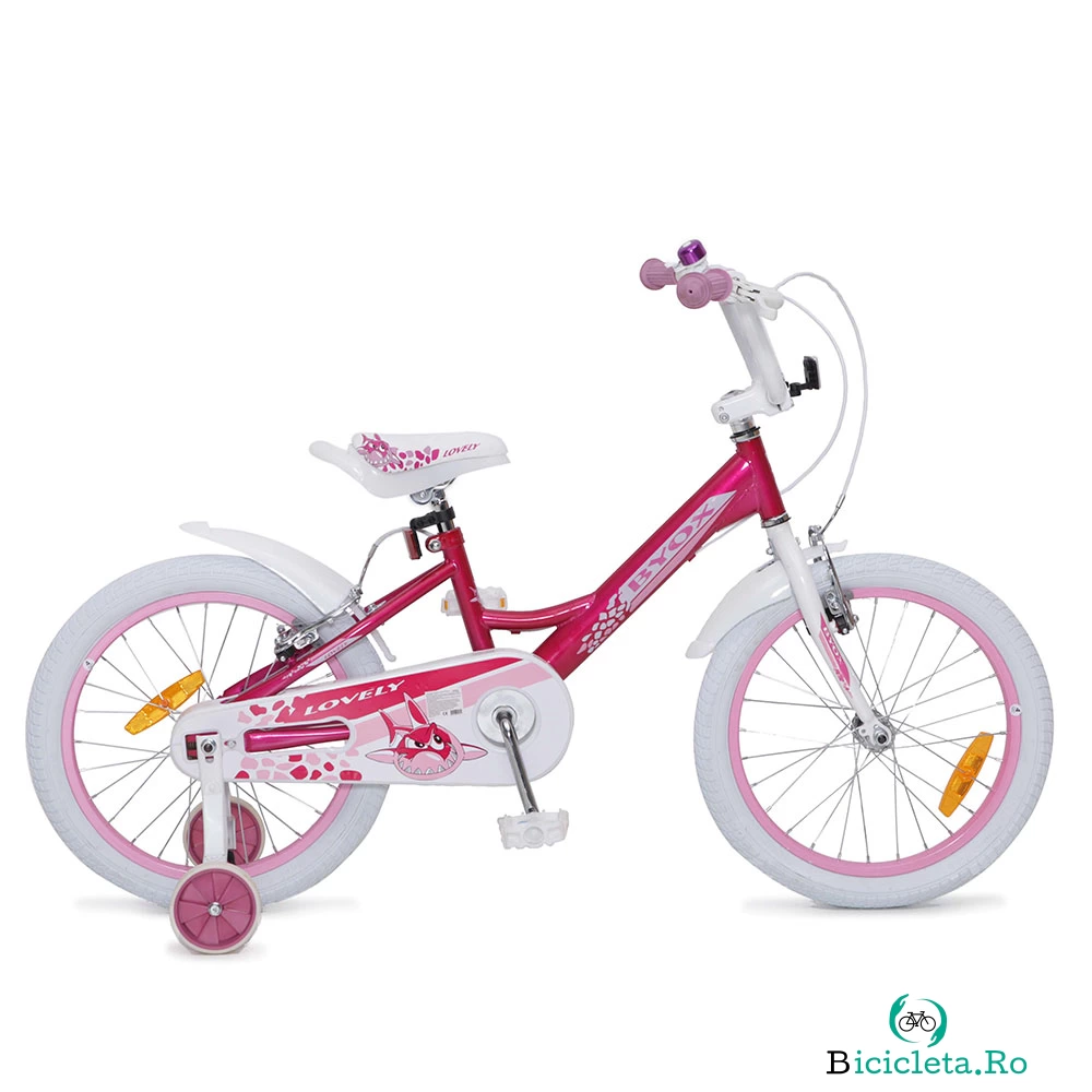 Bicicleta pentru fetite cu roti ajutatoare Byox Lovely 18 inch la 810.00 lei ron