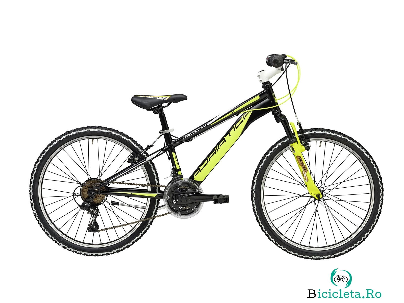 Bicicleta MTB Adriatica Rock 24 18V Negru/Galben